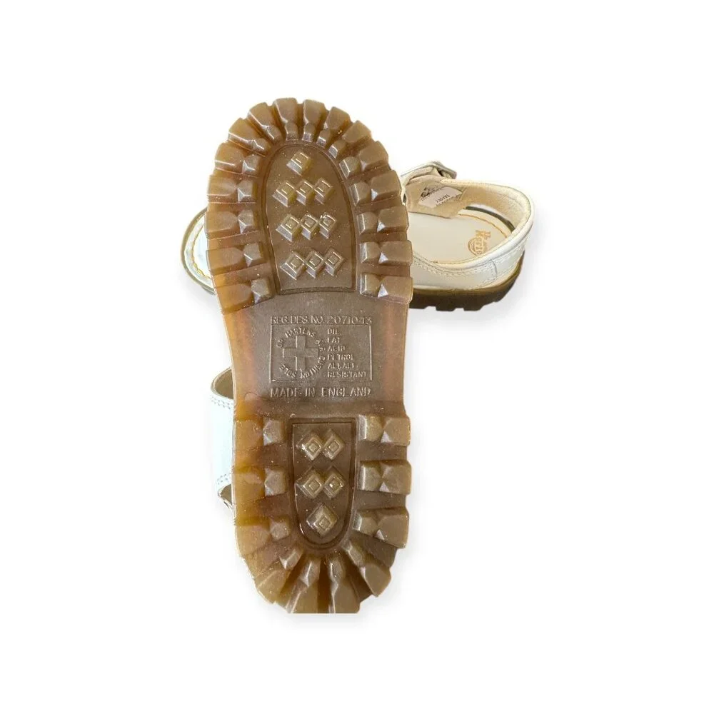 Dr Martens BRAND NEW‎ Children's kids White T Strap Sandal Sz 13/31 Vintage 90's